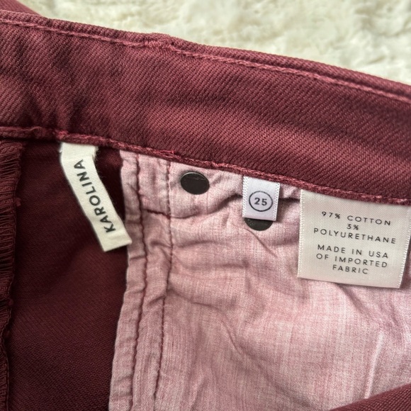 NWT GRLFRND Women's Size 25 Burgundy Red The Karolina Skinny Jeans - Picture 2 of 6